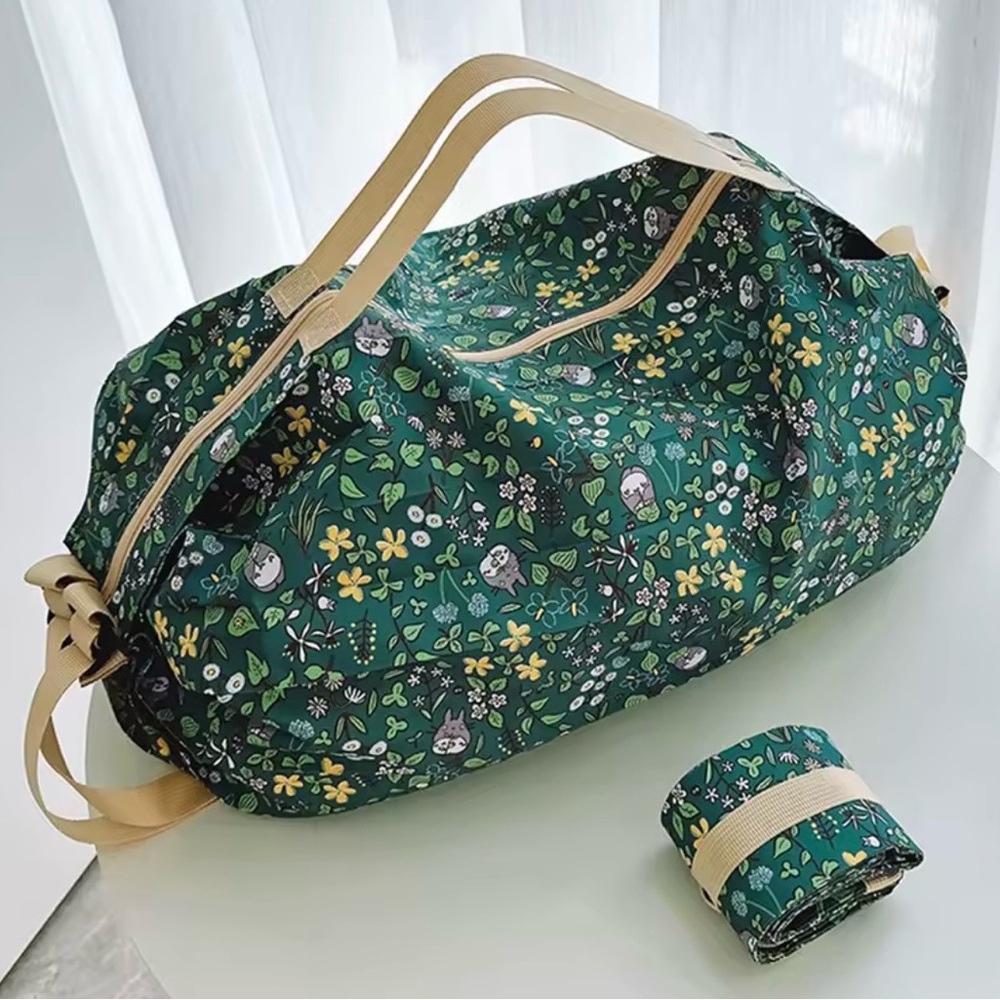 My Neighborhood Totoro Foldable Tote Shoulder Shopping Bag Japanese Style Size L